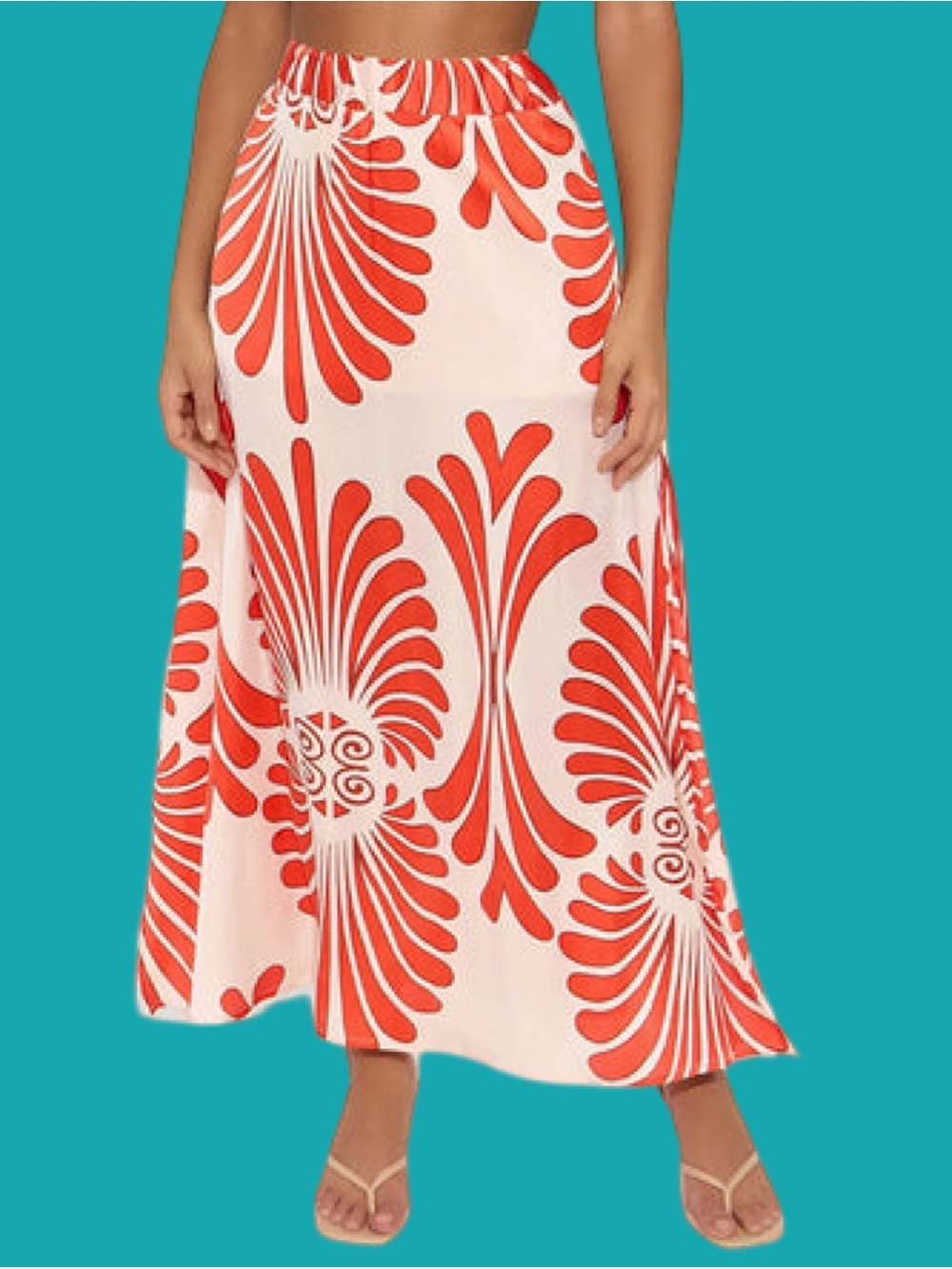 Spoon Jeans Patterned Maxi Skirt